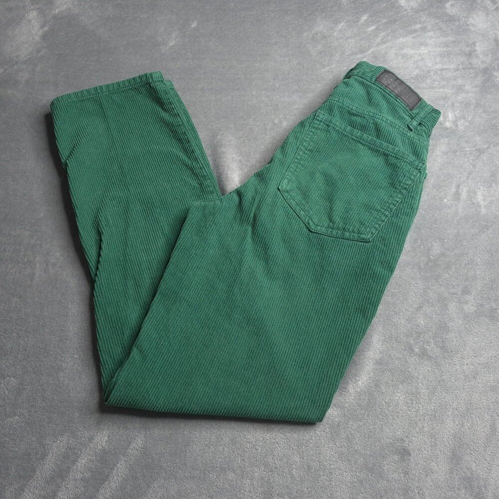 PacSun Womens Corduroy Dad Jeans 26 Green High Rise Button Fly St Patricks Day